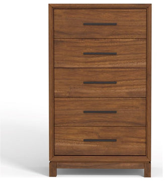 Origins by Alpine Nova 5 Drawer Chest in Honey Maple (Brown)
