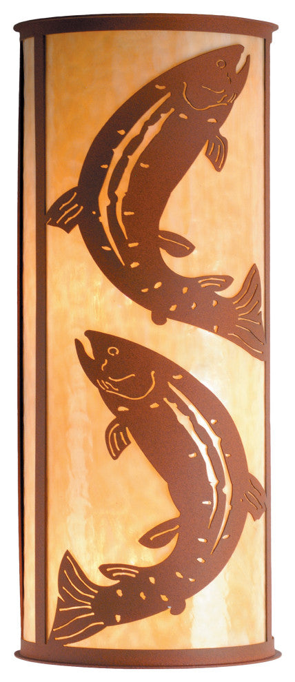 13W Leaping Trout Wall Sconce