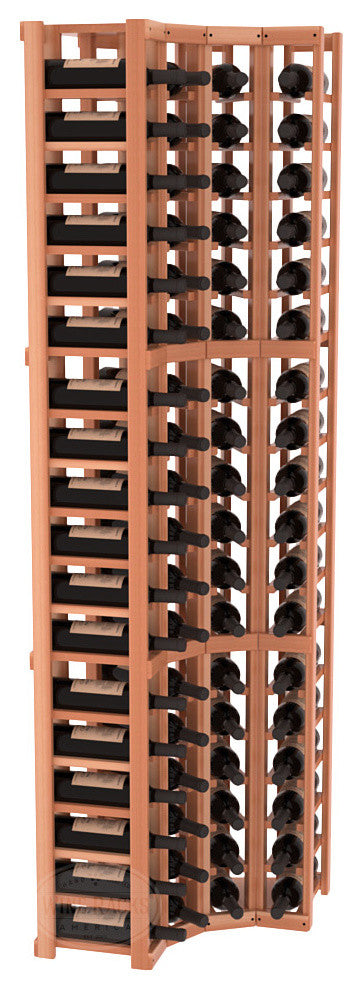 4 Column Wine Cellar Corner Kit, Redwood, Satin Finish
