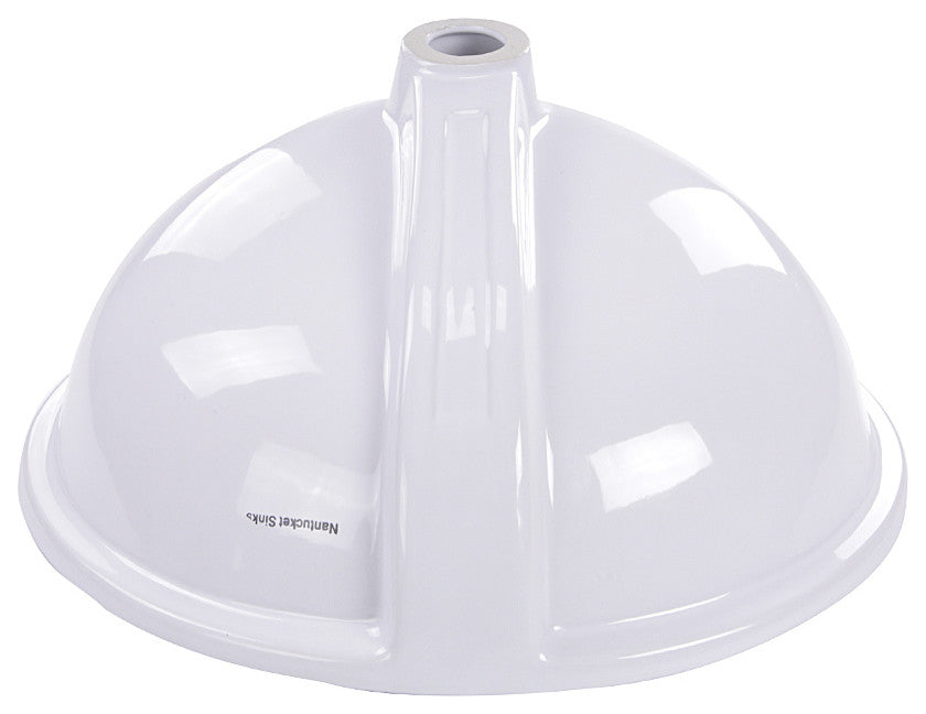 Nantucket Sinks GB-15x12-W Glazed Bottom Undermount Ceramic Sink In White