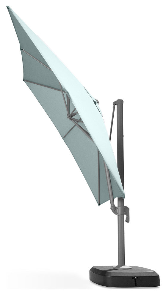 Portofino Comfort 10ft Sunbrella Outdoor Patio Resort Umbrella, Spa Blue