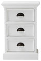 Classic White Three Drawer Nightstand