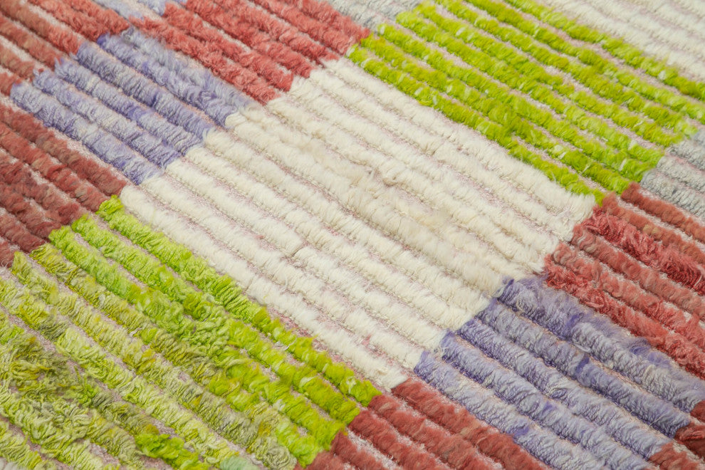 Rug N Carpet - Handmade Turkish 5' 2'' x 6' 8'' Modern Design Wool Kilim Rug