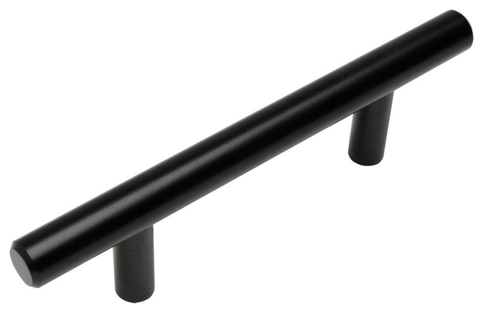Cosmas 305-96FB Flat Black 3-3/4"� CTC (96mm) Euro Bar Pull [25-PACK]