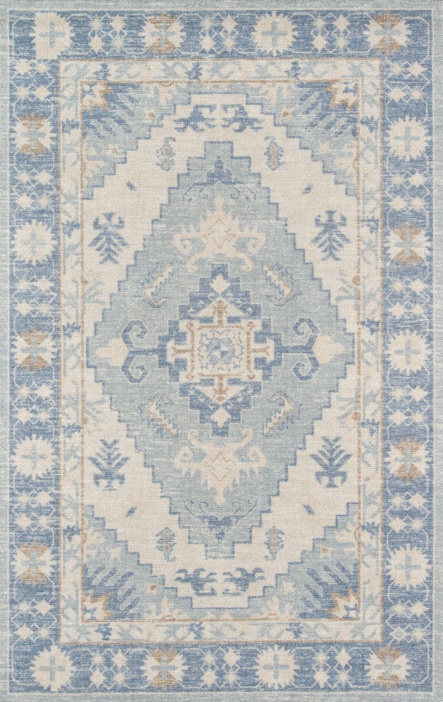 Anatolia ANA-1 Machine Made Blue Area Rug 2'x3'