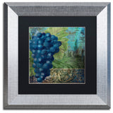 Color Bakery 'Vino Blu Two' Art, Silver Frame, Black Matte, 11"x11"