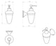 Wall Mounted Frosted Glass Soap Dispenser With Bronze Mounting