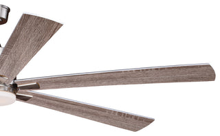 Wheelock 72" Ceiling Fan, Satin Nickel