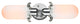 Centri 2-Light Bath Vanity-Light, Polished Chrome, Matte White