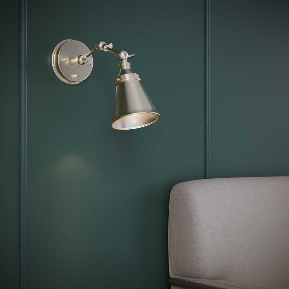 Edith 1 Light 5 in. Swing Arm Wall Lamp Plug In/Wall Mount