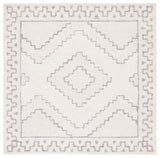 Safavieh Himalaya Collection CSB205F Rug, Ivory/Grey, 6' X 6' Square