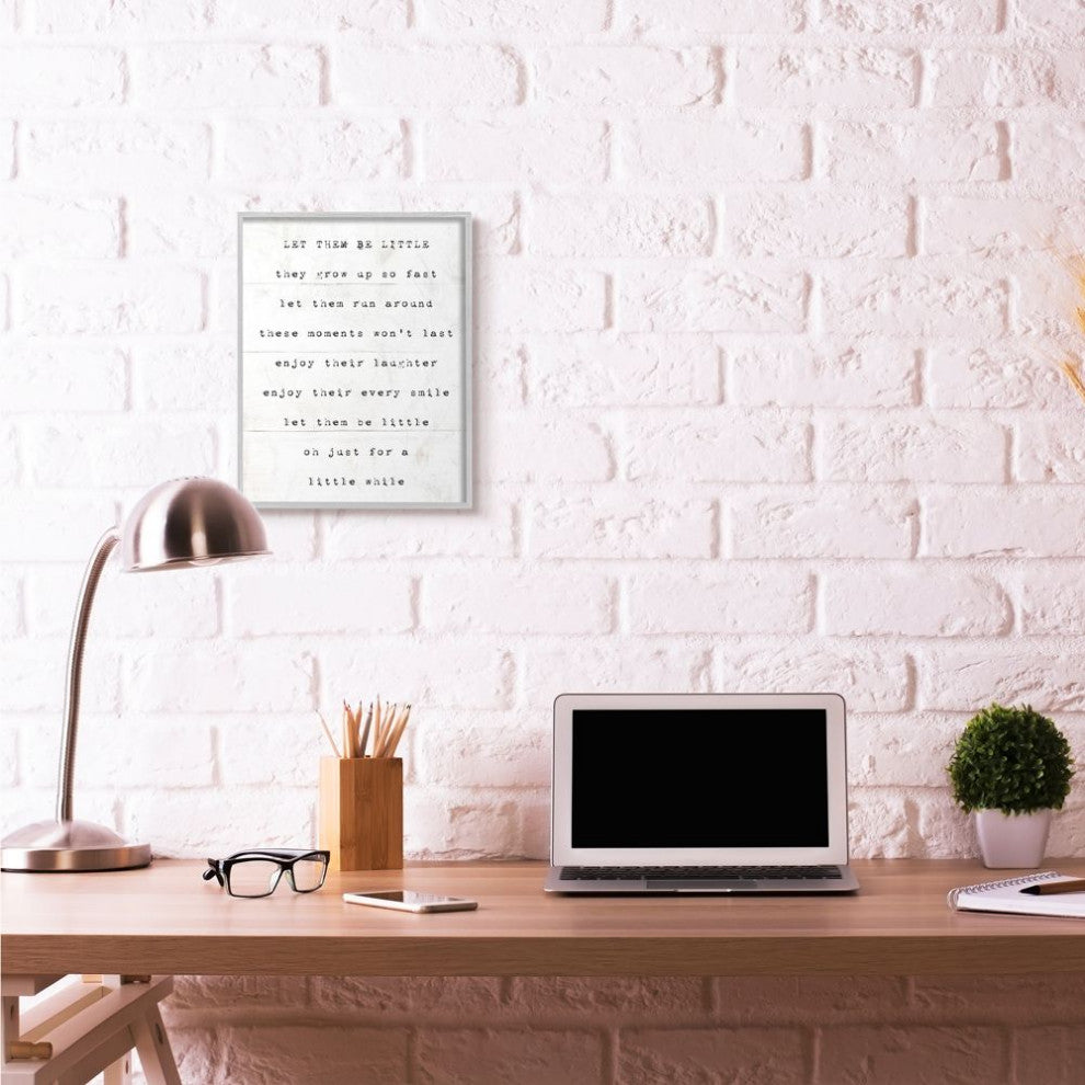 Stupell Industries Let Them Be Little Kids Inspirational Word Design, 16"x20"