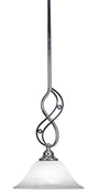 Jazz Mini Pendant In Chrome Finish With 10" White Alabaster Glass