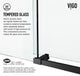 VIGO Elan E-Class Frameless Sliding Shower Enclosure, Matte Black, 36" D X 48" W X 82" H, Left Base