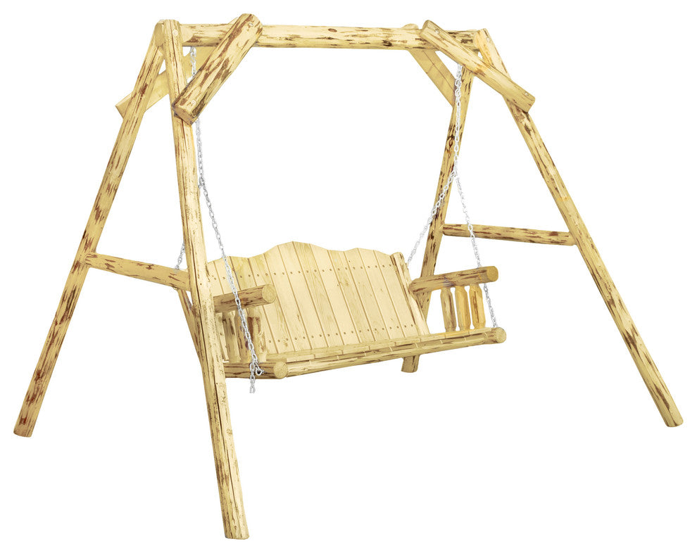 Montana Collection Lawn Swing With "A" Frame, Exterior Finish