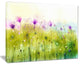 "Green Purple Abstract Cosmos of Flowers" Flower Wall Art, 40"x30"