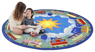 Kid Essentials Rug, In Training, 7'7" Round