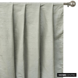 Light Gray Silk Dupioni Fabric By The Yard, 5 Yards For Curtain, Dress Wholesale