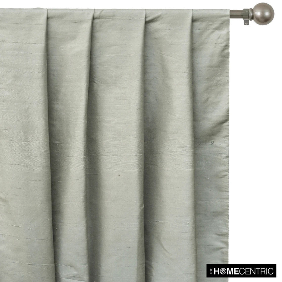 Light Gray Silk Dupioni Fabric By The Yard, 5 Yards For Curtain, Dress Wholesale
