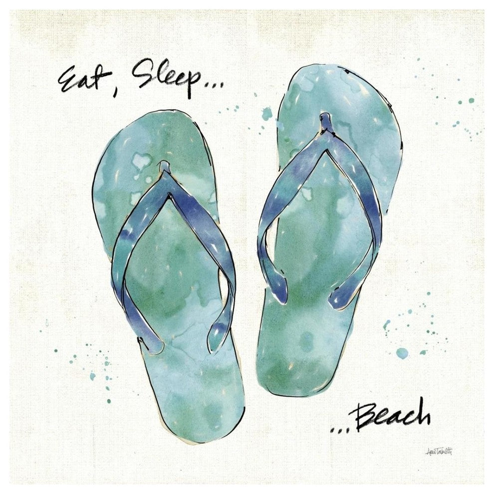 "Beach Divas VIII Aqua" Digital Paper Print by Anne Tavoletti, 32"x32"