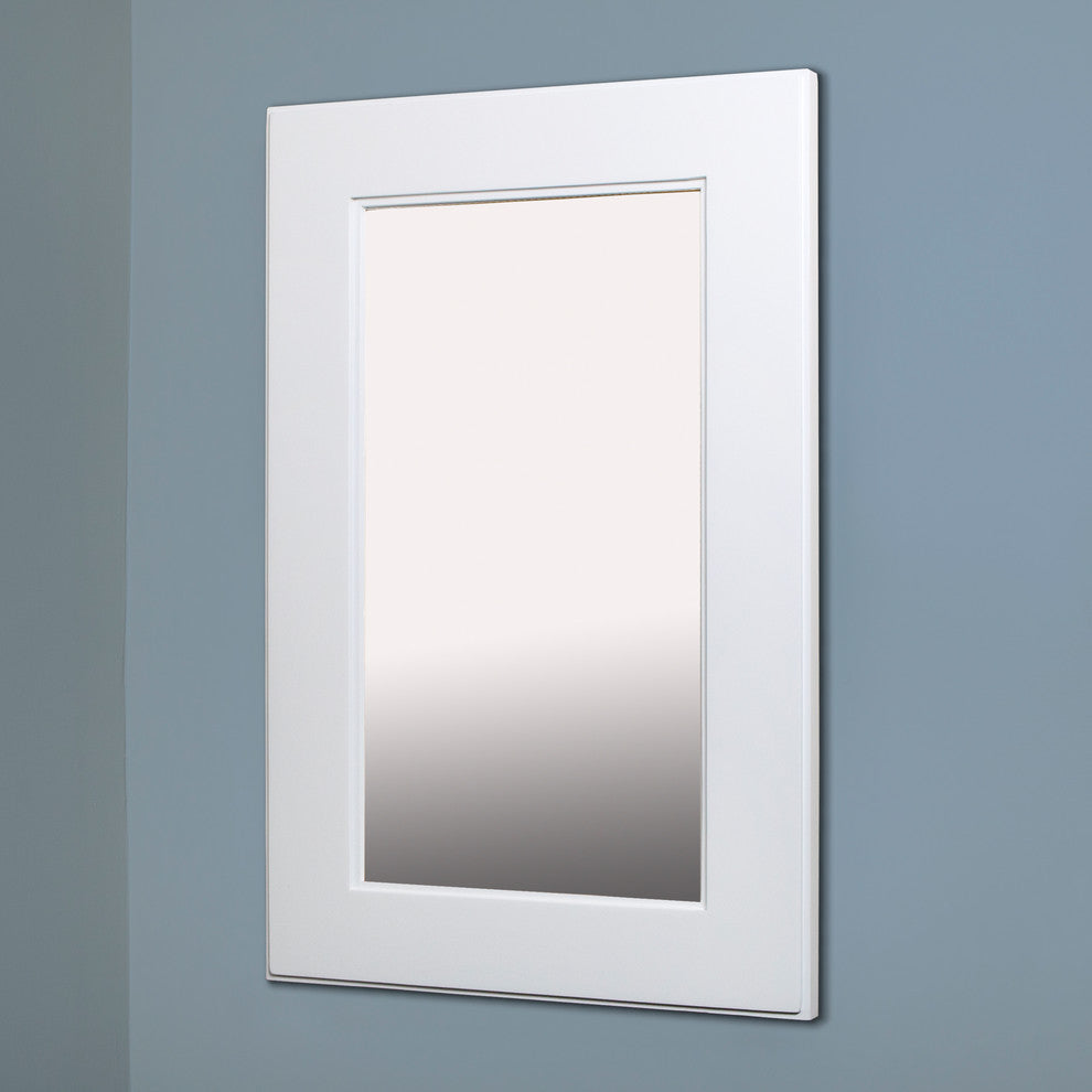 14x24 Fox Hollow Furnishings Mirrored Medicine Cabinet, Shaker White
