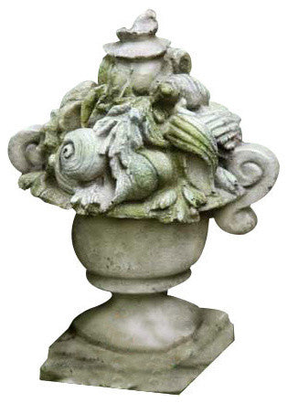 Shell Ocean Urn 13" Garden Animal Statue