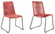 Shasta Outdoor Metal & Rope Stackable Dining Chair - Set of 2