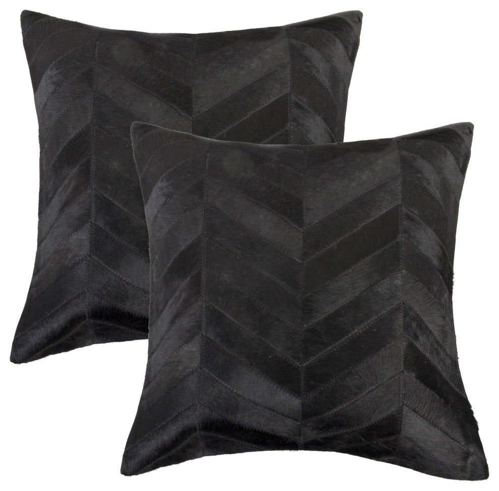 Natural Home Decor Torino Chevron Cowhide Pillow, 2-Piece