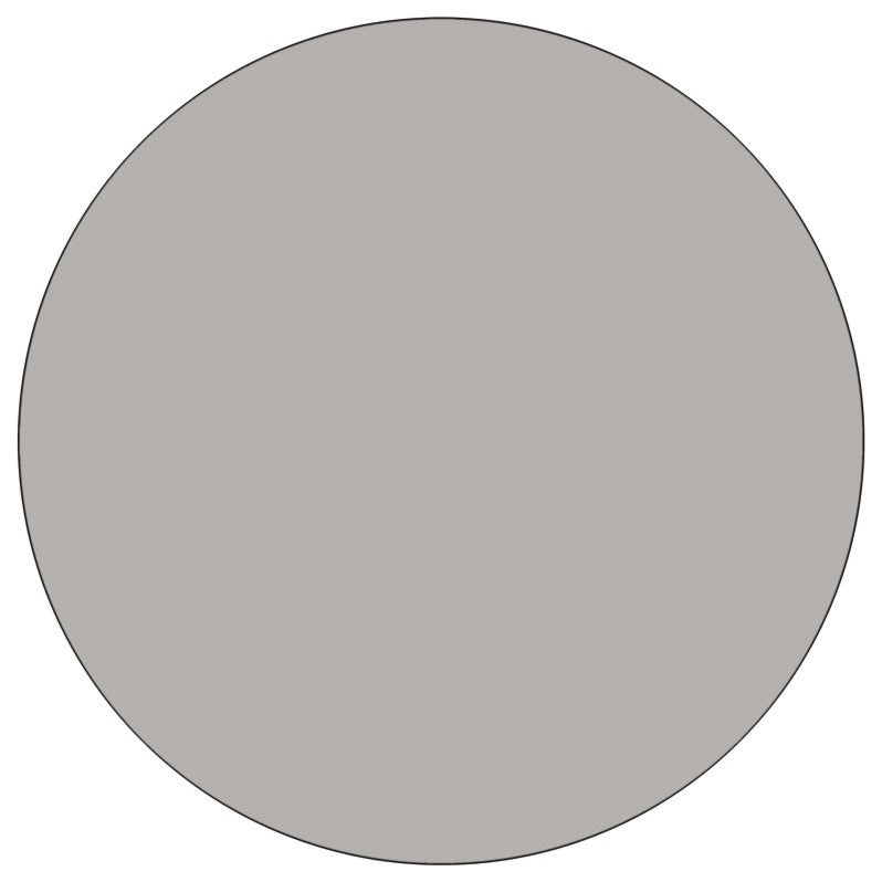 42'' Round Gray HP Laminate Activity Table Height Adjustable Short Legs
