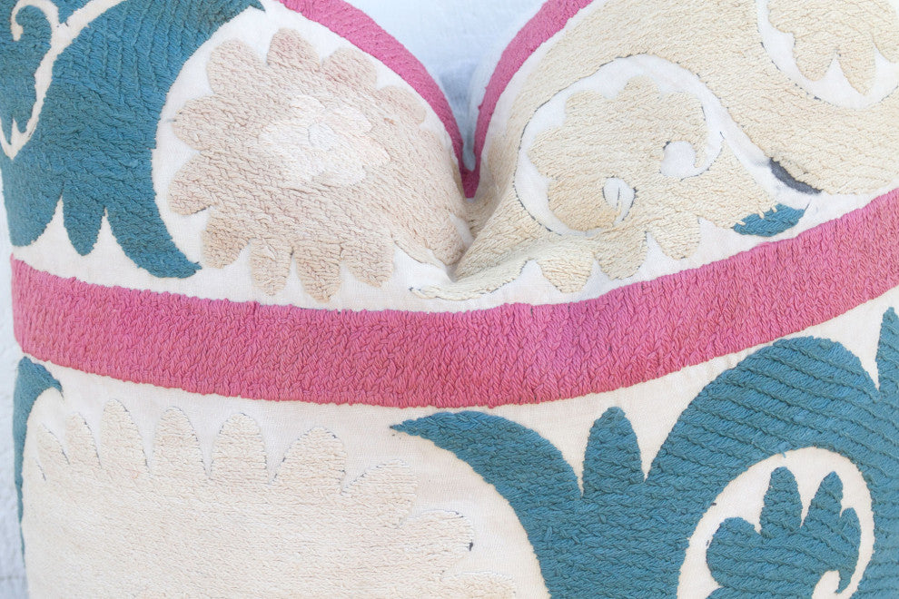 Orchid Vintage Suzani Pillow
