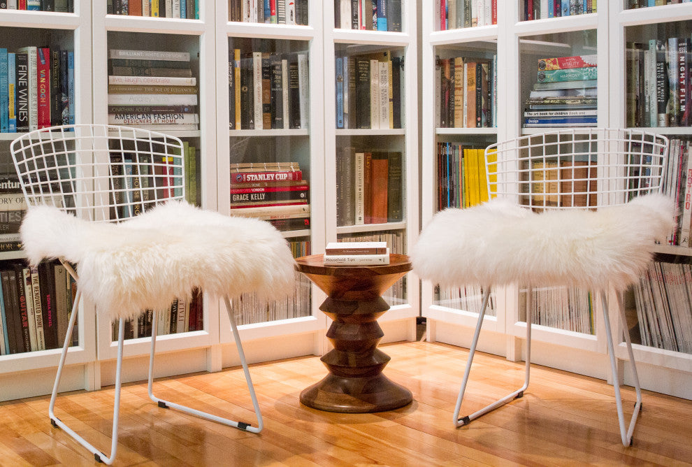 100% New Zealand Sheepskin Chair Seat Cover, 17"x17"