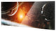 Solar System Glossy Lacquer Canvas Wall Art Print Panel 48" x 18"