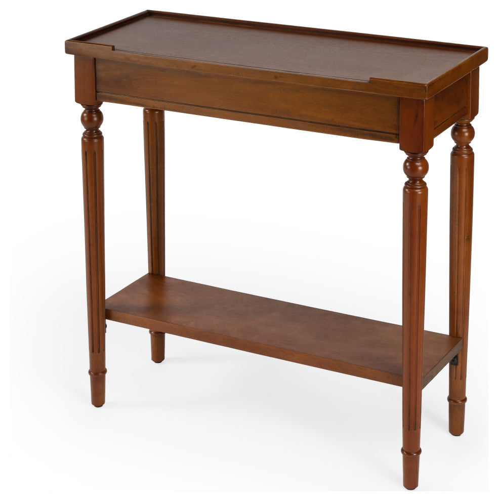 Aubrey Console Table, Medium Brown