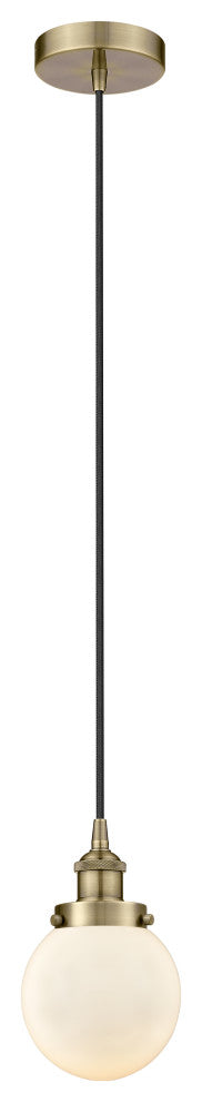 Innovations 616-1PH-AB-G201-6-LED 1-Light Mini Pendant, Antique Brass
