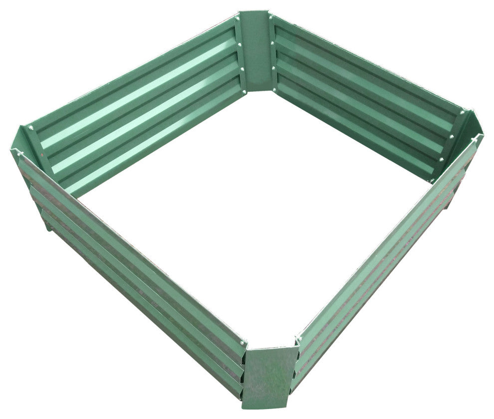 Raised Garden Bed Kit, Green, 39.4"x39.4"x11.8"