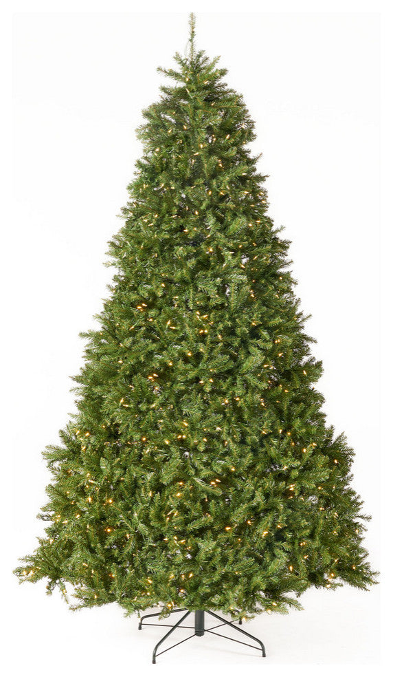 9-foot Fraser Fir  Hinged Artificial Christmas Tree, Clear Led