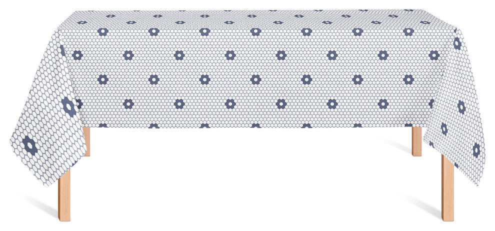 Floral Tile Pattern 58x102 Tablecloth