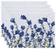 18"x14" Lavender, Floral Print Placemat, Blue, Set of 4