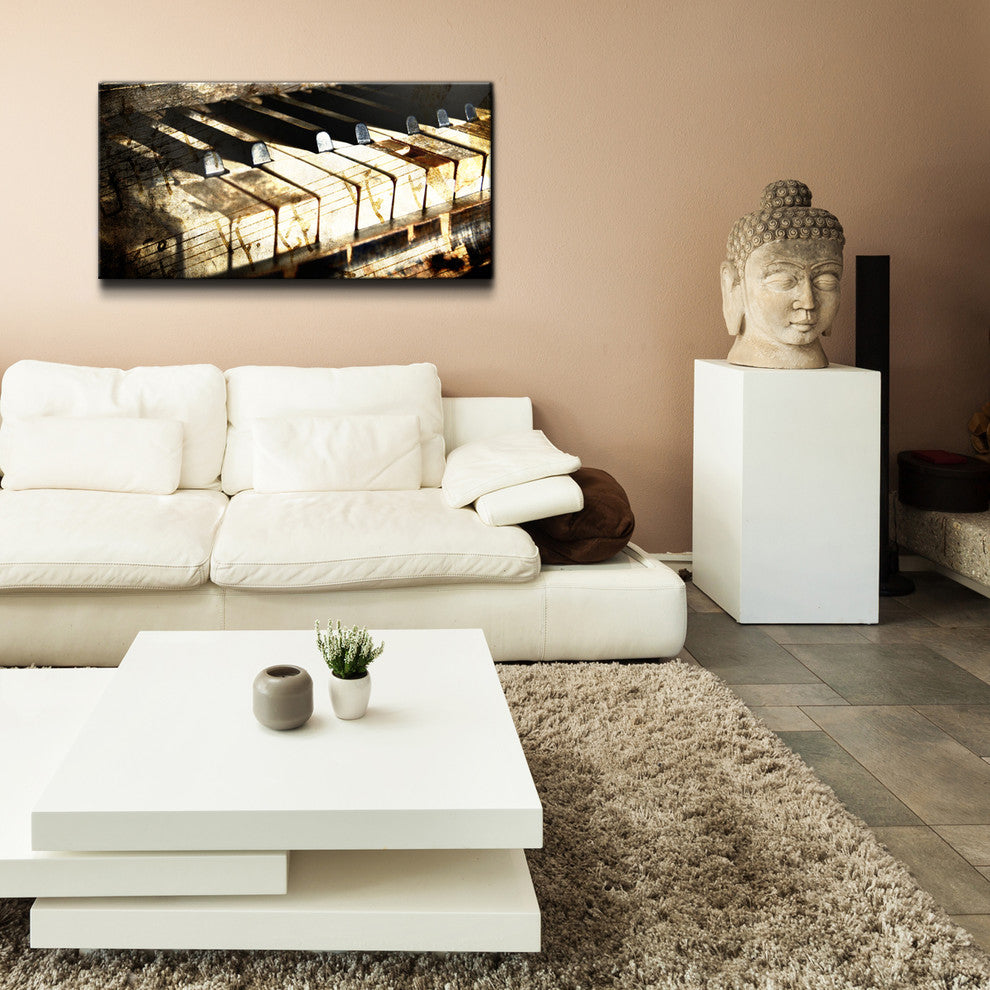 Ivory Keys Canvas Wall Art