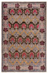 Overdyed, One-of-a-Kind Hand-Knotted Area Rug Beige, 5'0"x7'7"