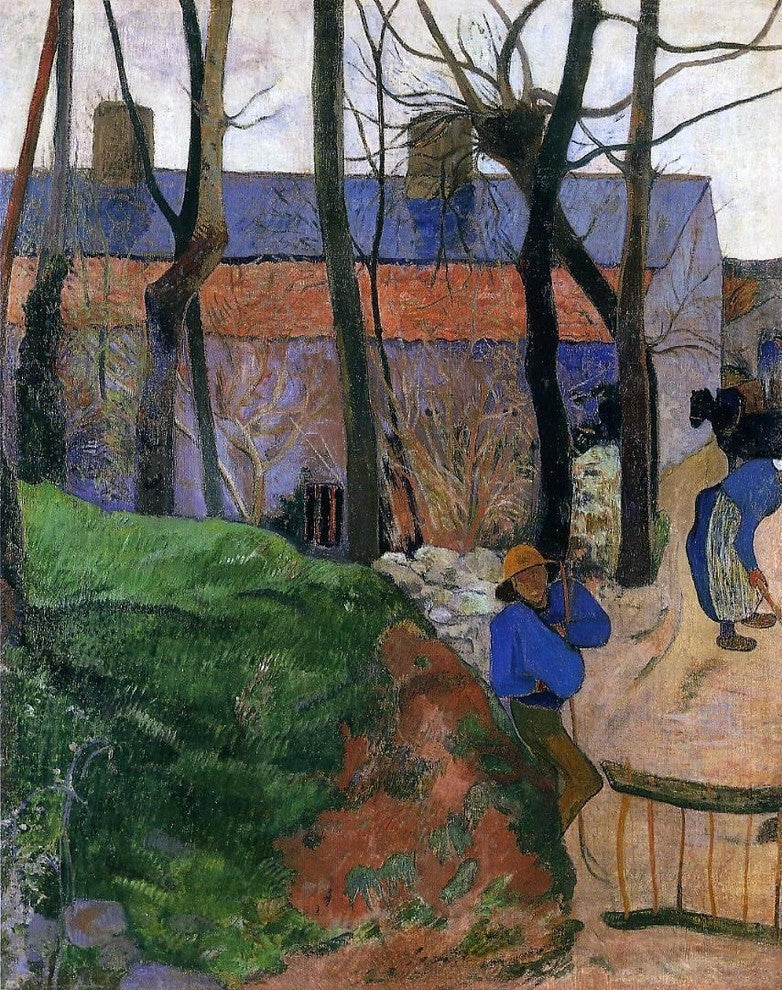 Paul Gauguin Houses in le Pouldu, 20"x25" Wall Decal
