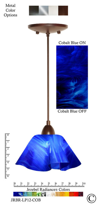 Jezebel Radiance Lily Pendant, Small, Cobalt Blue