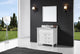 36" Single Bathroom Vanity Base, White