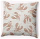 26x26" Lobster Fest Nautical Decorative Indoor Pillow, Mauve