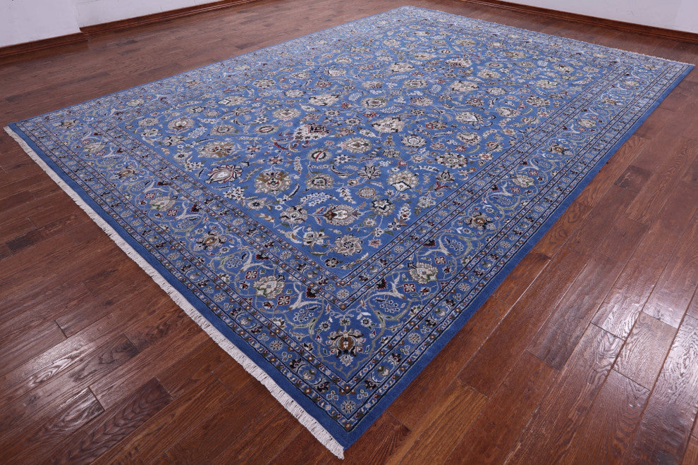 10' 0" X 14' 3" Persian Nain Hand Knotted Wool & Silk Rug - Q14881