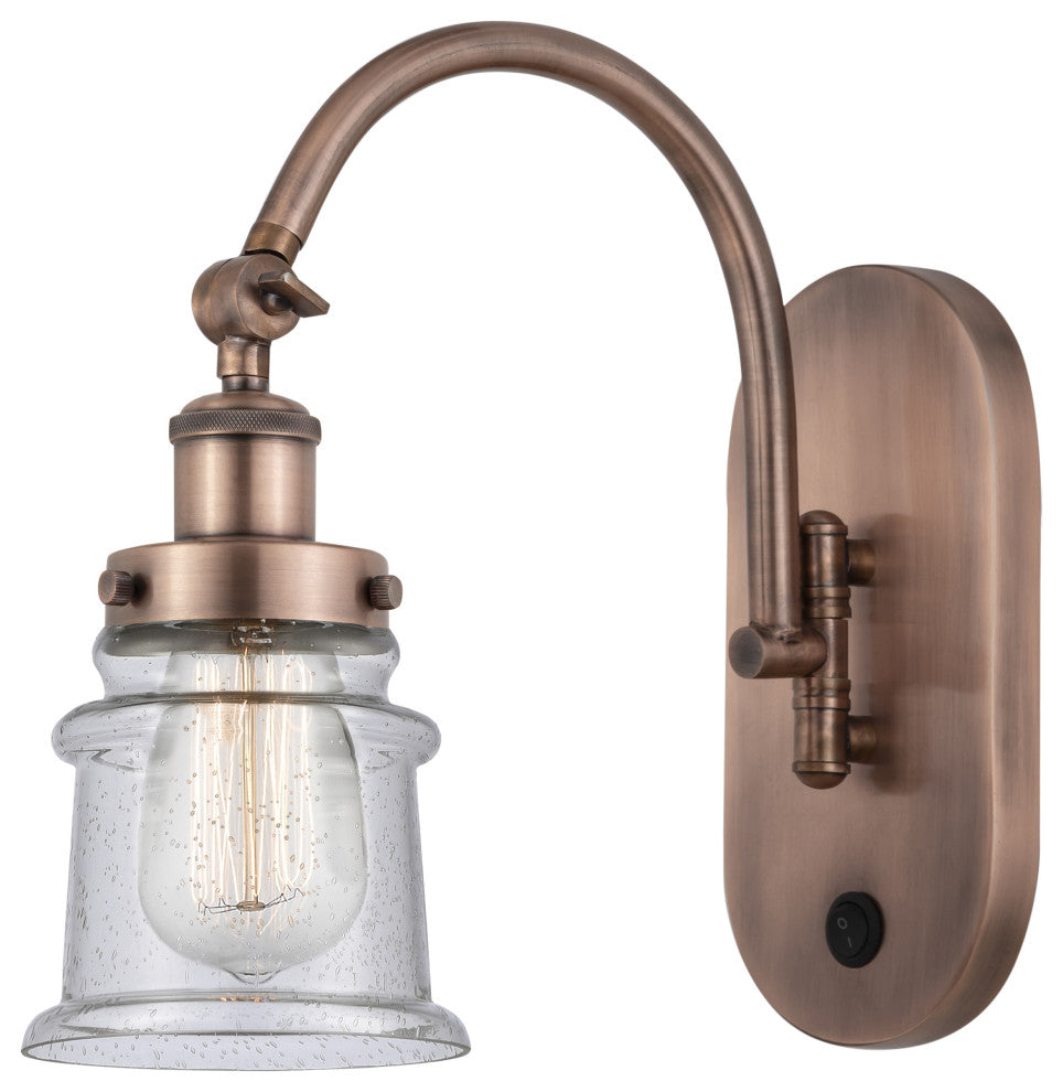 Innovations 918-1W-AC-G184S 1-Light Sconce, Antique Copper