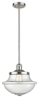 Large Oxford 1-Light Mini Pendant, Brushed Satin Nickel, Seedy