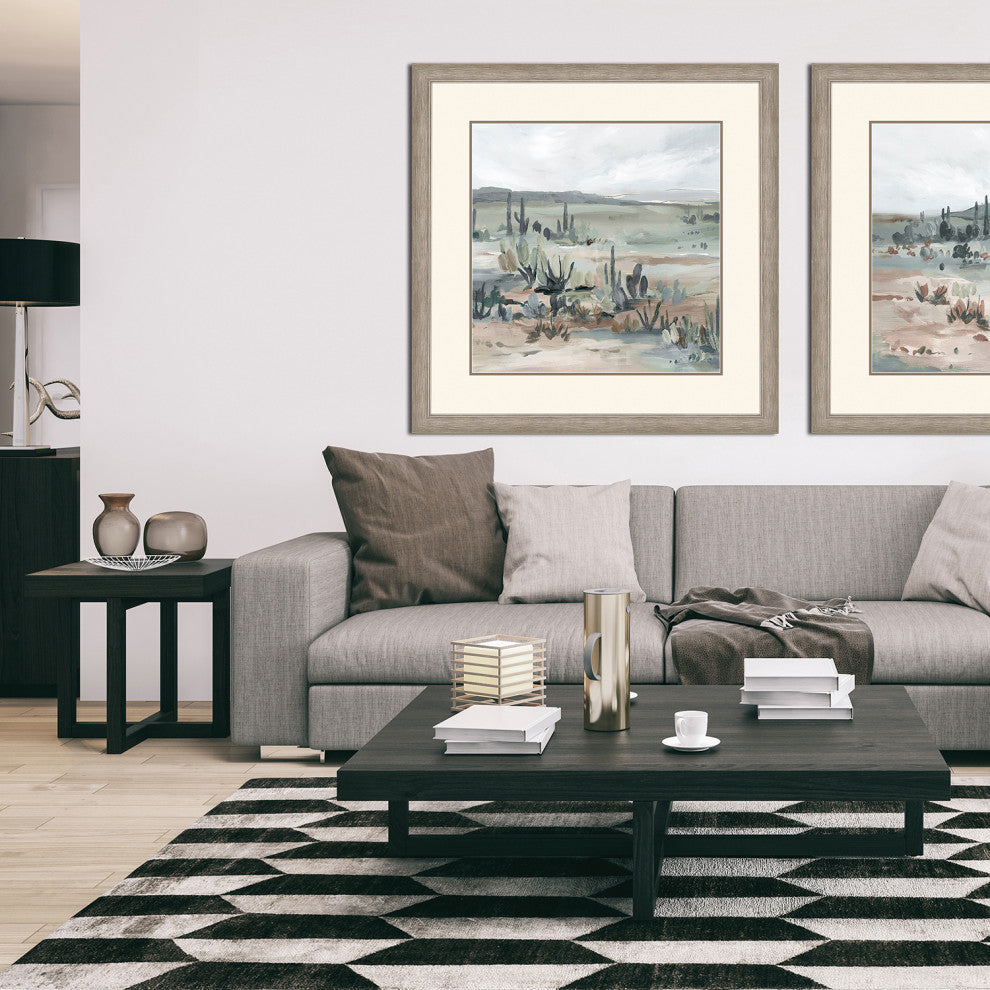 Blue Cactus Field I Framed Art