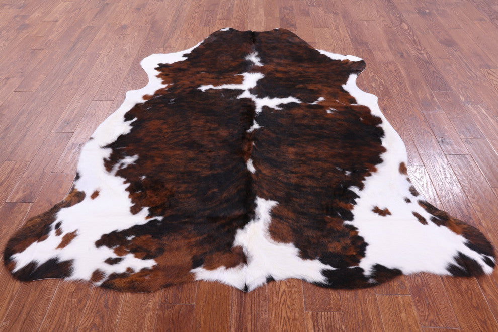 6' 9" X 6' 3" Organic Natural Hair-On Cowhide Area Rug C1646