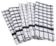 DII Windowpane Terry Dishtowel Black, Set of 4